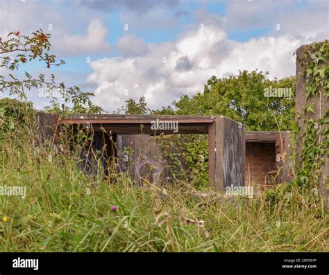 Vegetation growing around concrete structures hi-res stock photography ...