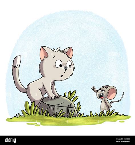 Cat mouse cartoon illustration hi-res stock photography and images - Alamy