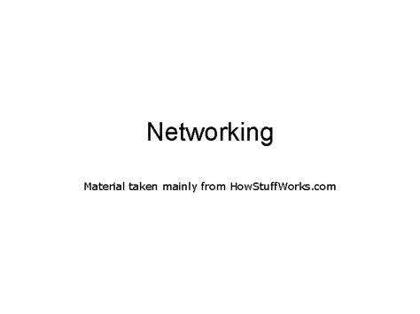 Image result for Example of Material for Networking