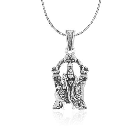 925 Silver Oxidised Lord Murugan Oxidised Pendants for Men & Women – Vendi