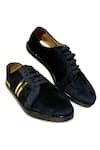 Buy Black Velvet Lace Up Sneakers For Men by Artimen Online at Aza ...