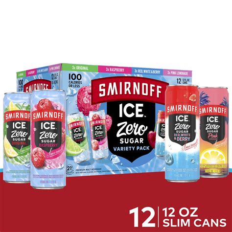 Smirnoff ICE Zero Sugar Variety Pack, 12pk 12oz, 4.5% ABV - Walmart.com