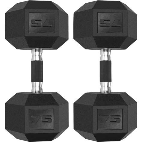 Pirecart Rubber Grip Dumbbells Rubber Coated Cast Iron, with Anti-Slip ...