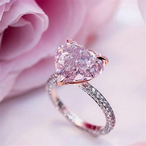 Pin by Dionne Bailey on DIAMONDS R FOREVER♥ | Pink wedding rings, Heart ...
