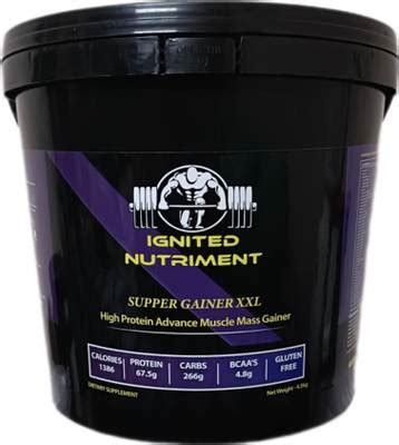 IGNITED NUTRIMENT Supper Gainer XXL, For Muscle Mass Gain With High ...