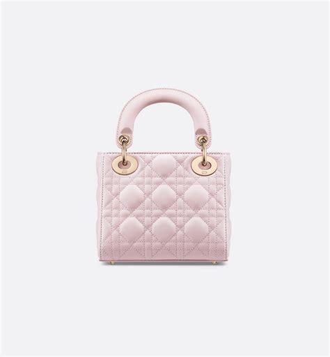 Mini Lady Dior Bag Blush Pink Cannage Lambskin | DIOR