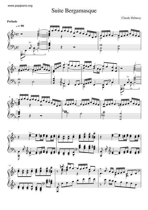 Debussy-Suite Bergamasque Sheet Music pdf, - Free Score Download ★