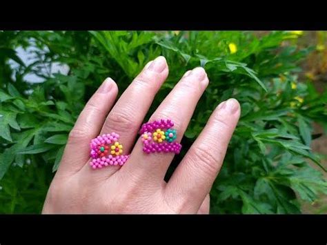 Image result for Beaded Flower Ring Tutorial