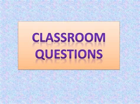 Classroom Questions 的图像结果