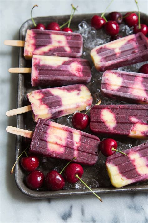 Swirled Cherry Pineapple Popsicles - The Little Epicurean