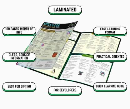 HTML5 Web Development with CSS Quick Book 2025 | Laminated Cheatsheet ...