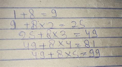 next two terms of the sequence 1, 9, 25, 49, 81, ... - Brainly.in