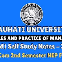 Principles and Practice of Management Notes 2025 [Gauhati University ...