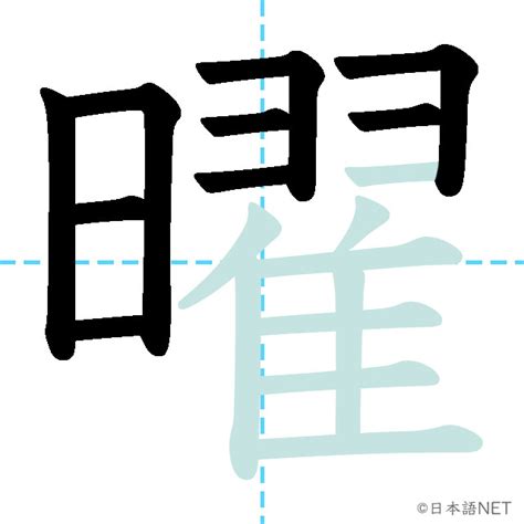 【JLPT N4漢字】「曜」の意味・読み方・書き順 - 日本語NET