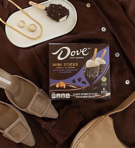 Dove Ice Cream Logo Dove, Milk Chocolate With Almonds And Vanilla, Ice