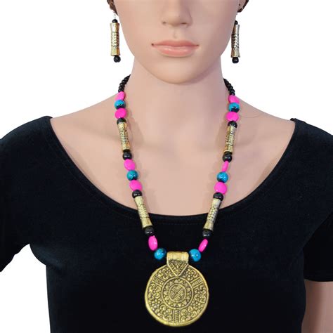Pink Beads Antique Necklace | Fashionvalley