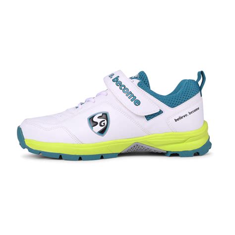 SG CENTURY 6.0 Cricket - Sleek Design in White/Sea Green/Fluo Green fo ...