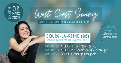 Stages & Social WCS avec Arantxa à Bourg-la-Reine (92), Complexe ...