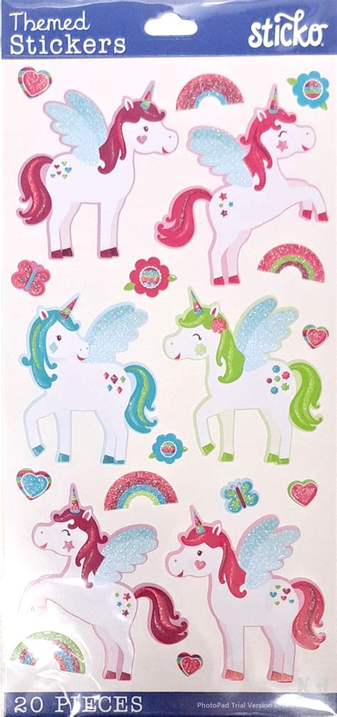 Sticko Unicorns Glitter Stickers | Michaels