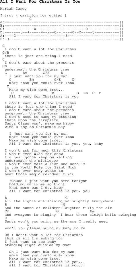 All I Want For Christmas Is You Full Song Lyrics - LyricsWalls