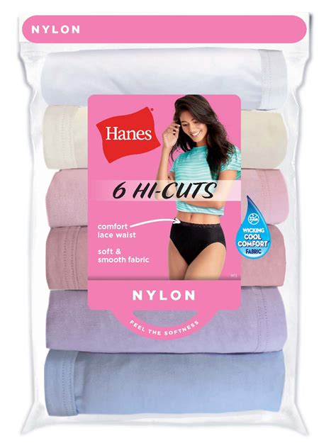 Buy Hanes Women's Nylon Hi-Cut Underwear, 6-Pack Online at Lowest Price ...