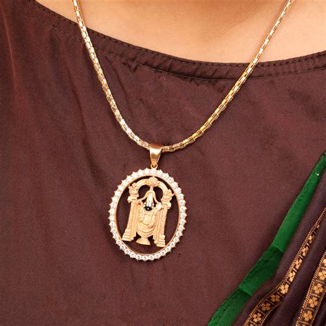 Traditional Venkateswara Diamond Pendant | Sri Anu Jewellers