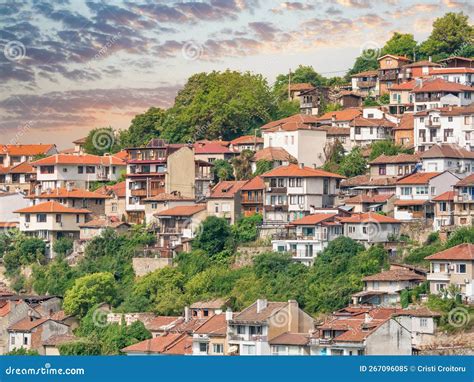 View from Above with the Medieval Buildings and Houses in Veliko ...