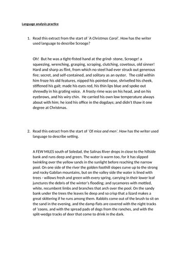 Language Analysis PowerPoint with Worksheet 的图像结果