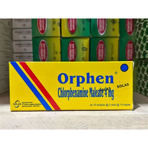 Jual ORPHEN (Orphen Chlorphenamine Maleate 4mg) - BOX | Shopee Indonesia