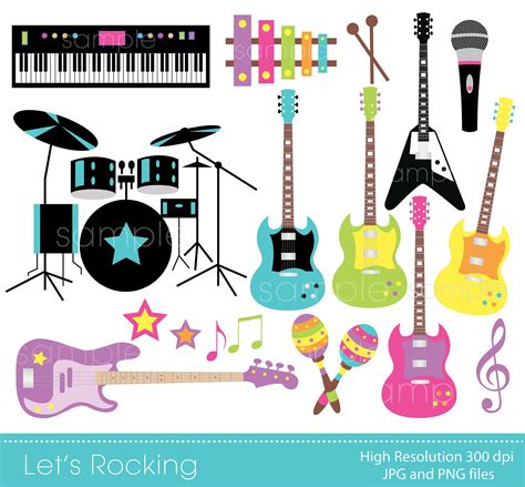Image result for Rock Band Instruments Clip Art