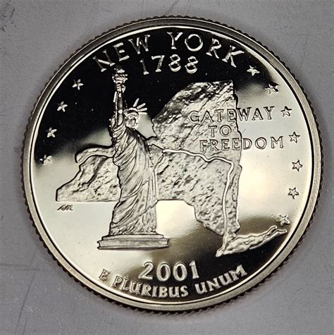 2001 s New York State Washington Proof Quarter- USA Coin | Property Room