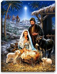 Image result for Life-Sized Painted Manger
