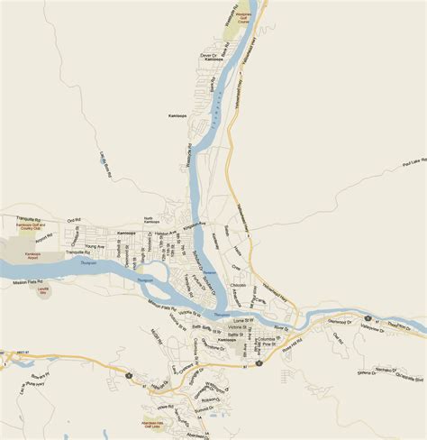 Kamloops Map, British Columbia - Listings Canada