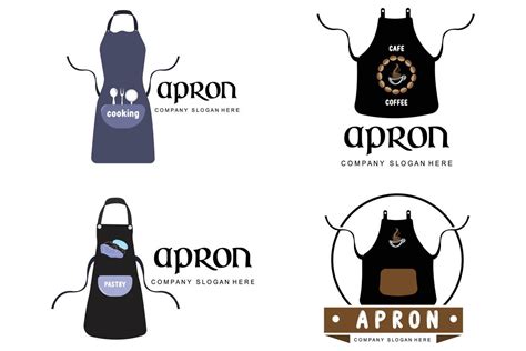 Chef Protective Clothing Apron Logo Vector, Sticker Illustration Design ...