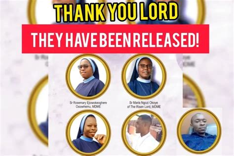 Religious congregation grateful after release of abducted nuns ...