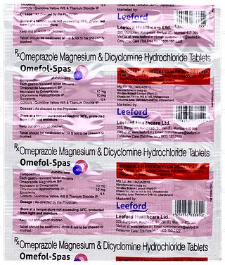 Omefol Spas Tablet 20 - Uses, Side Effects, Dosage, Price | Truemeds