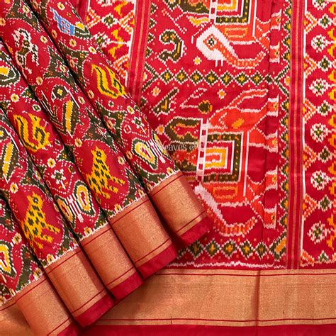 Pochampally Patola Ikkat Silk Saree | Elegant Single Ikat Patola Saree