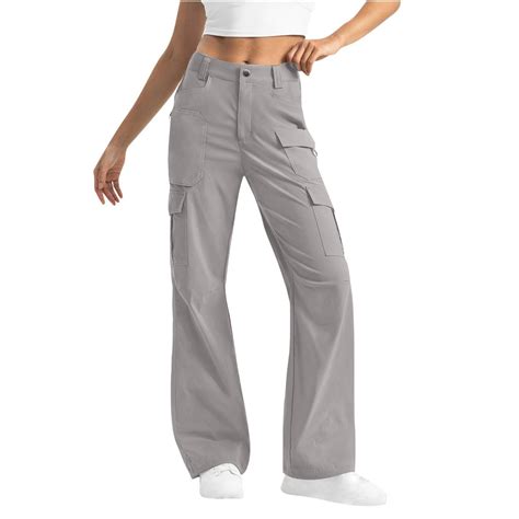 Erwazi Women's Cargo Pants High Waisted Wide Leg Hiking Pants ...