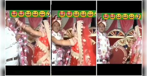 wedding video of bride groom varmala rasm viral video | Wedding Video ...