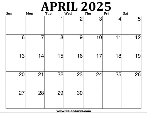 Get Your Free Printable April Calendar 2024 - Printables for Everyone