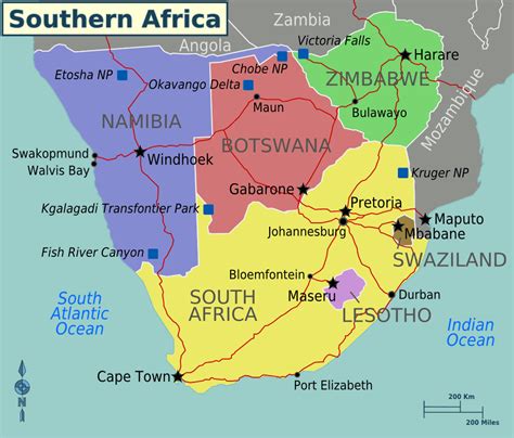 Southern Africa · Public domain maps by PAT, the free, open source, portable atlas