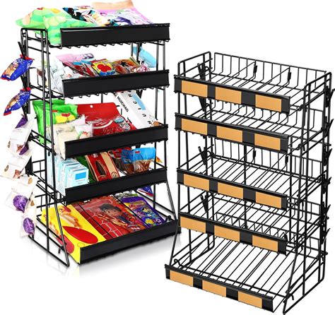 Amazon.com: Suzile 2 Pack 5 Tier Candy Display Rack Snack Organizer for ...