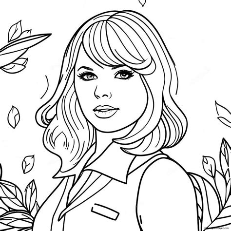 Red Coloring Page Taylor Swift