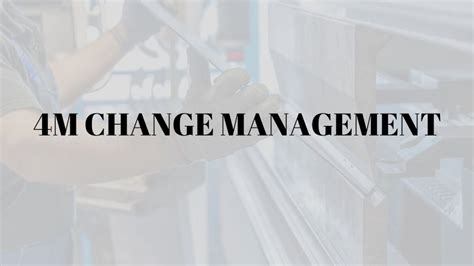 Image result for 4M Change Process