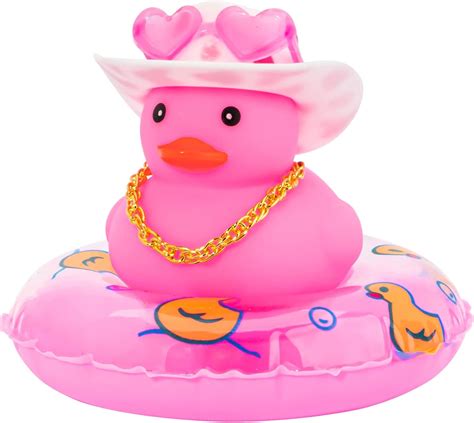 Amazon.com: wonuu Pink Rubber Duck, Heart-Shaped Sunglasses Rubber ...