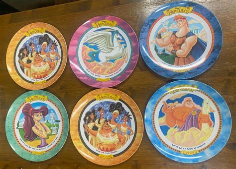 McDonalds 1997 Disney Hercules Collectors Plates Complete Set of 6 ...