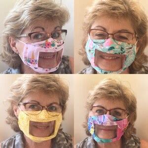 Image result for Clear Face Mask Pattern for Lip Reading Tutorial