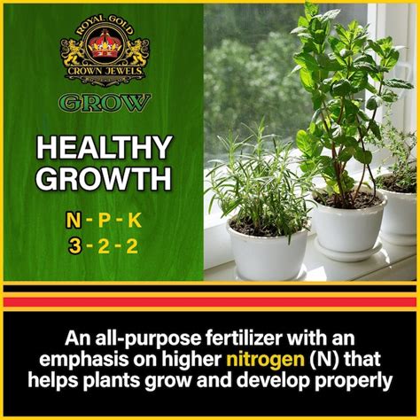 Royal Gold Crown Jewels Organic Grow 3-2-2 Dry Soluble Fertilizer - 10 ...