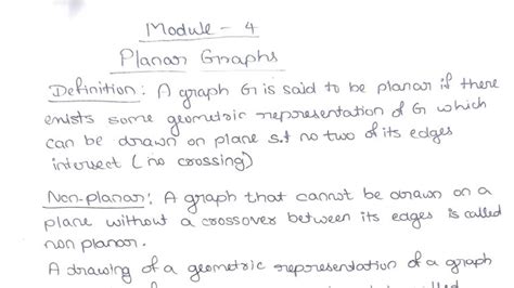 GT Module 4: Understanding Planar Graphs and Their Properties - Studocu