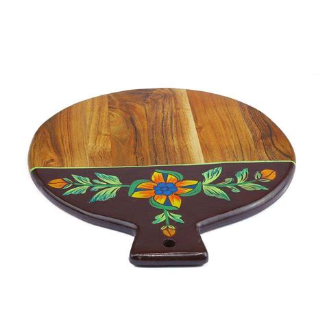 Acacia Wood Hand Painted Cutting/Serving Board